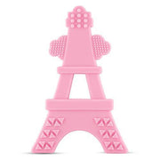 eZtotZ Silicone Tower Teether Toy - Made in USA - Multi-Textured Soft Food Grade Material Great for Teething Baby and Toddler Relief - - Great baby shower registry gift - BPA Free/Freezer Safe (Pink) - United States of Made